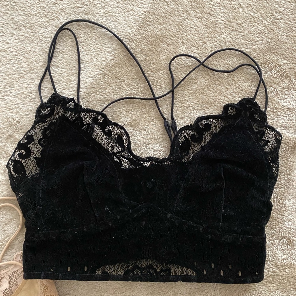 Black bralette crop from free people